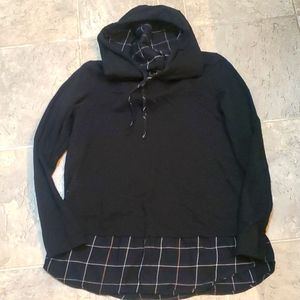 J Jill plaid pullover hoodie